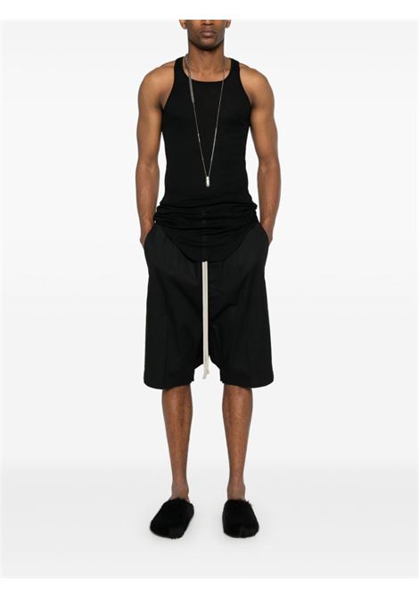 Bermuda con coulisse in nero Rick Owens - uomo RICK OWENS | RU02D6384TE09